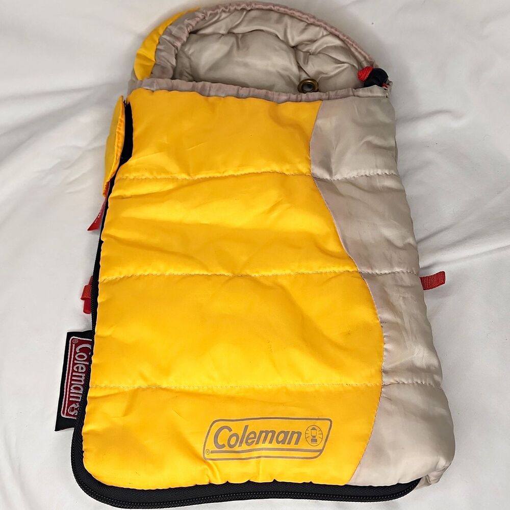 Coleman ZipPlow Display Size Sleeping Bag Yellow/Beige Doll Size